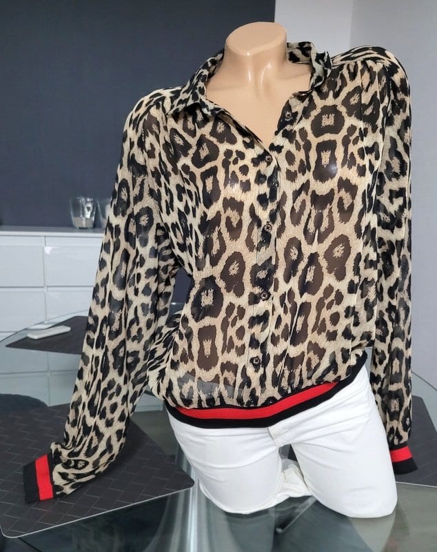Damen Gr S Bluse v. Mode Italy – Braun – Bild 8 von 10