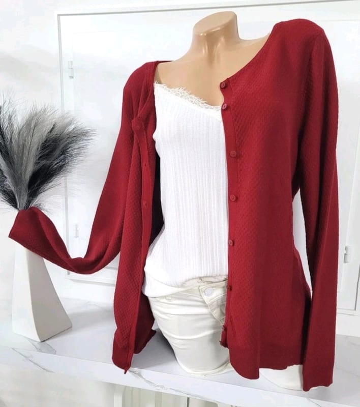Damen Gr 42- 44 Street One feiner Strick Cardigan Pullover – Bardo