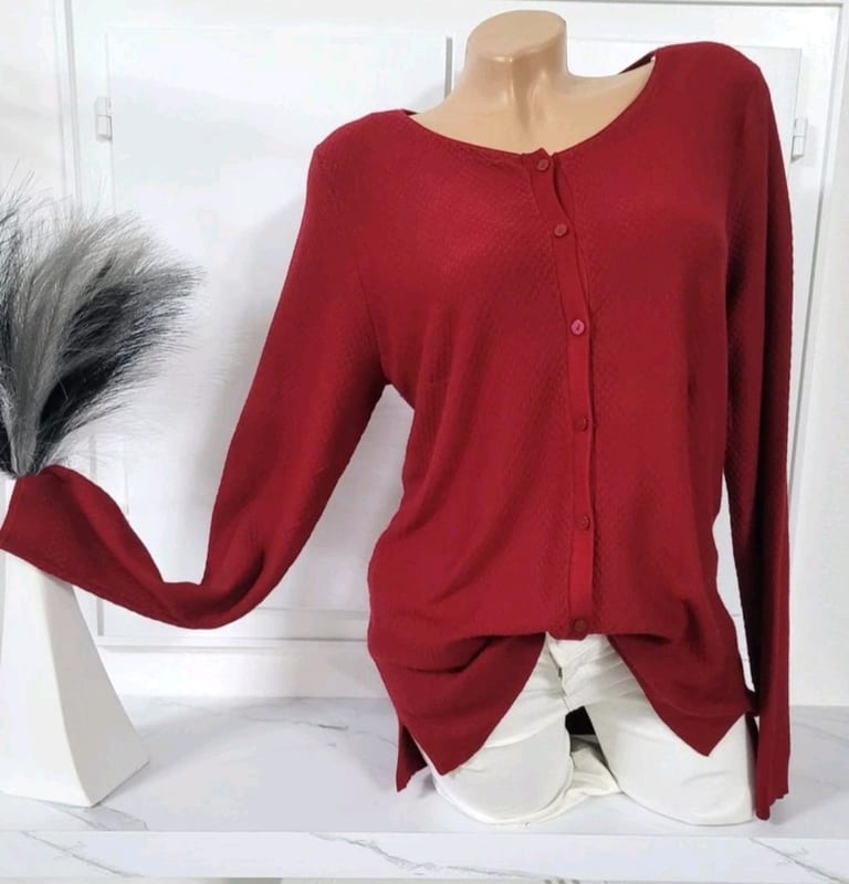 Damen Gr 42- 44 Street One feiner Strick Cardigan Pullover – Bardo – Bild 6 von 8