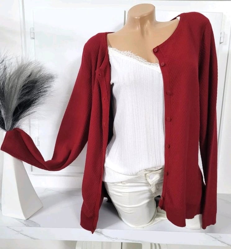 Damen Gr 42- 44 Street One feiner Strick Cardigan Pullover – Bardo – Bild 7 von 8