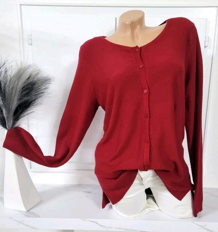 Damen Gr 42- 44 Street One feiner Strick Cardigan Pullover – Bardo – Bild 8 von 8