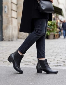 Schwarze Chelsea Boots mit Absatz – Damen – Größe 37