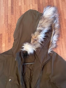 Damen Parka mit Kapuze und Kunstfellbesatz – Braun – Größe 38 – Bild 6 von 11