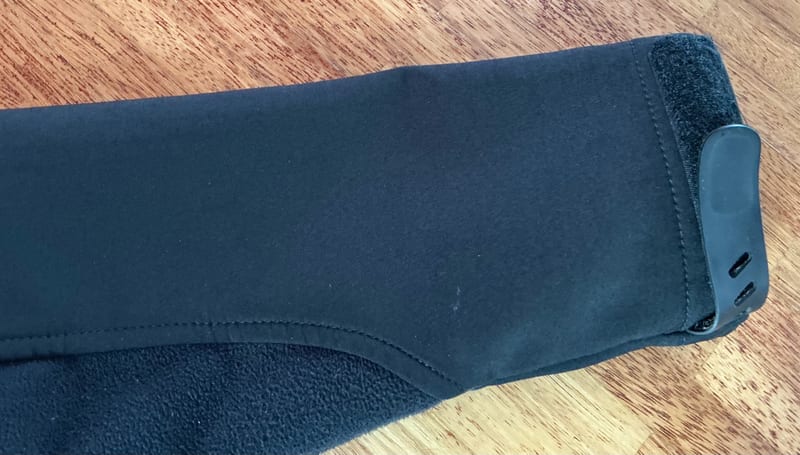 Herren Schwarze Fleecejacke mit Reißverschluss und grauem Stehkragen – Größe M – Bild 3 von 7