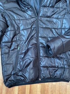 Gesteppte Damenjacke mit Kapuze – schwarz – Größe 38 – Bild 8 von 10