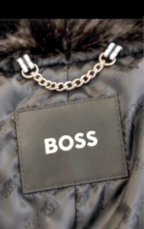Damen BOSS Kunstfellmantel Schwarz | Luxus Felloptik Wie neu Größe 38 – Bild 4 von 11
