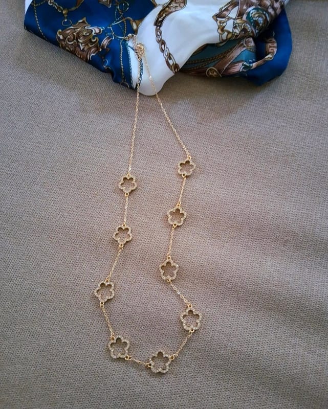 Damen Halskette Cloverleaf goldfarben