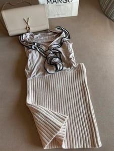 Damen Schöner Grobstrickrock Beige Neu – Größe 36 – Bild 3 von 8