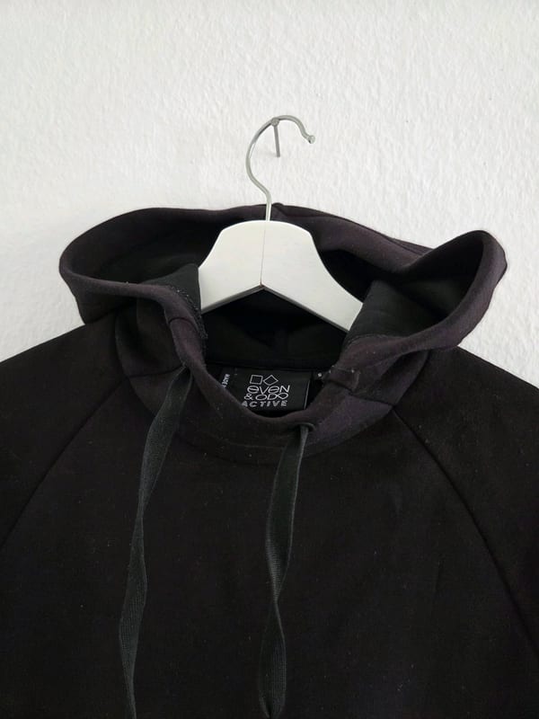 Damen Sport Hoodie Active Schwarz Pullover – Größe S – Bild 3 von 7