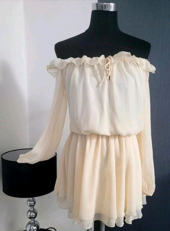 Damen Gr S Kleid v Amisu Neu – Creme – Bild 3 von 6