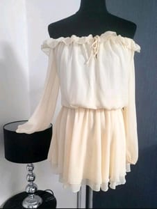 Damen Gr S Kleid v Amisu Neu – Creme – Bild 4 von 6