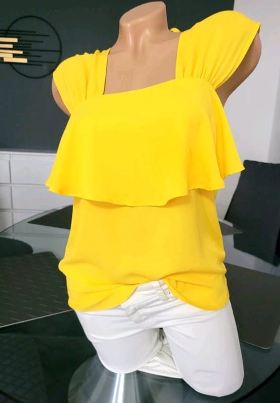 Damen Gr XS Tunika Top v Orsay – Gelb – Bild 3 von 6