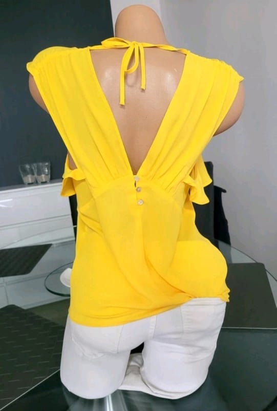Damen Gr XS Tunika Top v Orsay – Gelb – Bild 4 von 6