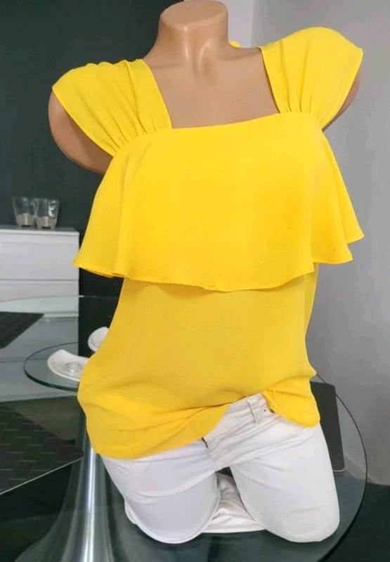 Damen Gr XS Tunika Top v Orsay – Gelb – Bild 5 von 6