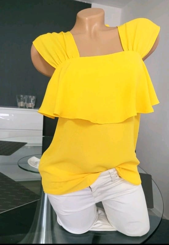 Damen Gr XS Tunika Top v Orsay – Gelb – Bild 6 von 6