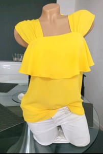 Damen Gr XS Tunika Top v Orsay – Gelb