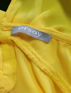 Damen Gr XS Tunika Top v Orsay – Gelb – Bild 2 von 6