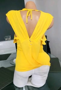 Damen Gr XS Tunika Top v Orsay – Gelb – Bild 4 von 6