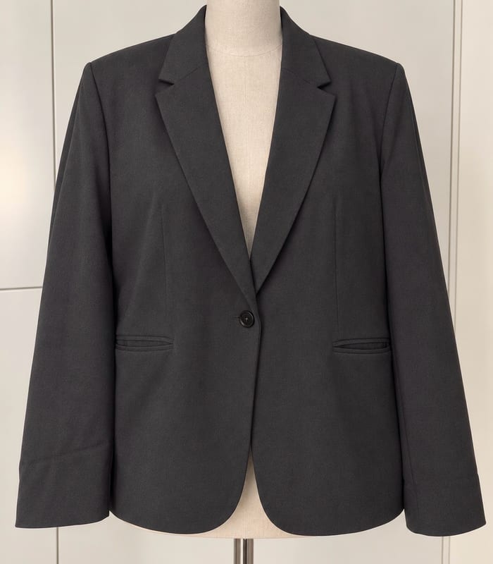 Damen Blazer Black – Größe 46 – Schwarz