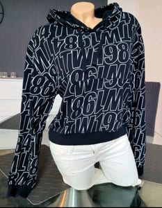 Damen Gr S Hoodie Pullover v Tally Weijl – Schwarz/Weiß