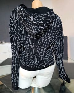 Damen Gr S Hoodie Pullover v Tally Weijl – Schwarz/Weiß – Bild 3 von 4