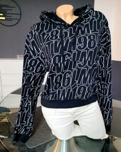 Damen Gr S Hoodie Pullover v Tally Weijl – Schwarz/Weiß – Bild 4 von 4
