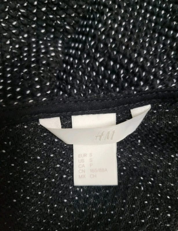 Damen Gr S feiner Strick Pullover v H&M – Schwarz/Weiß – Bild 5 von 6