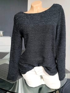 Damen Gr S feiner Strick Pullover v H&M – Schwarz/Weiß