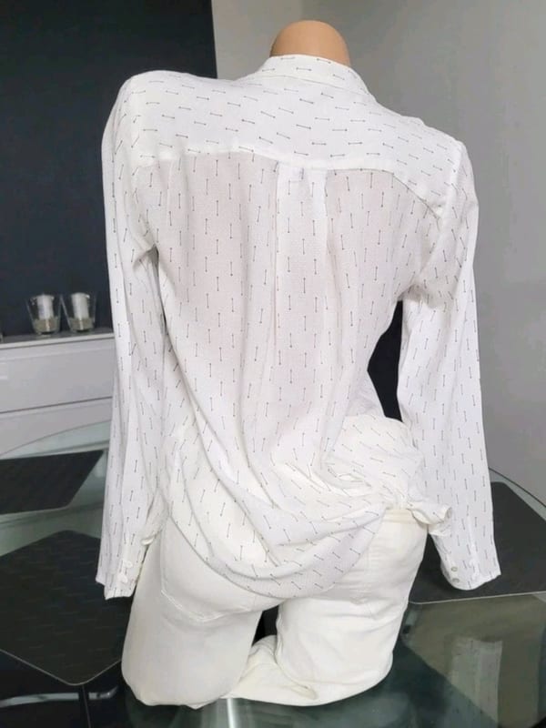 Damen Gr 36 H&M Bluse – Weiß – Bild 2 von 5