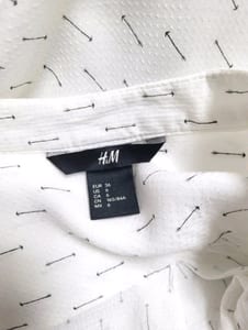 Damen Gr 36 H&M Bluse – Weiß – Bild 5 von 5