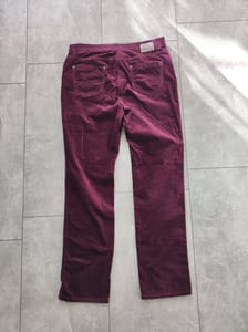 Damen Samthose in Bordeaux mit Fünf-Taschen-Schnitt – Größe 40 – Rot – Bild 5 von 5