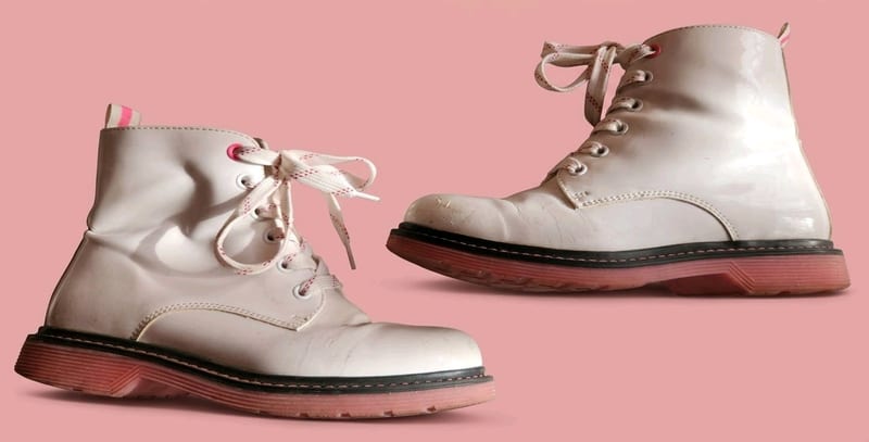 Weiße Lackstiefeletten mit rosa Sohle Mädchen Gr. 36 Catwalk