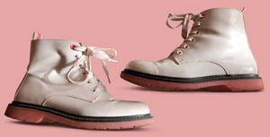 Weiße Lackstiefeletten mit rosa Sohle Mädchen Gr. 36 Catwalk