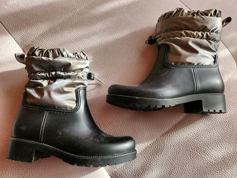 Damen Schneestiefel Boots mit silbernem Steppschaft – Schwarz Graceland Gr. 36 – Bild 2 von 6