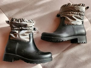 Damen Schneestiefel Boots mit silbernem Steppschaft – Schwarz Graceland Gr. 36 – Bild 2 von 6