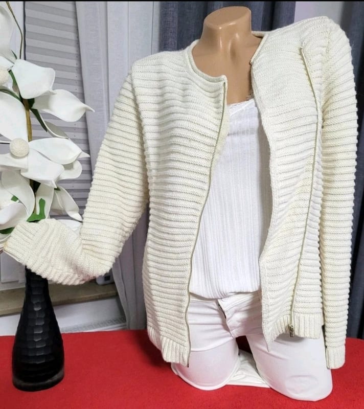 Damen Gr S Strick Pullover v.Okaidi – Creme