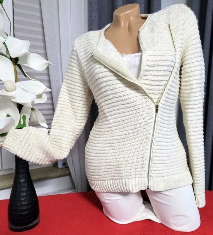 Damen Gr S Strick Pullover v.Okaidi – Creme – Bild 2 von 7