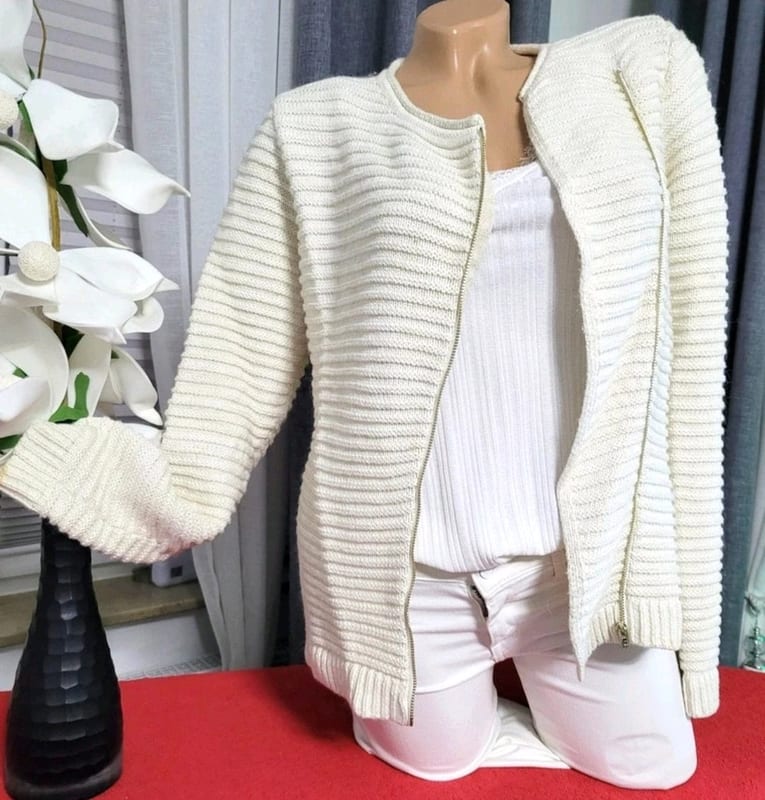 Damen Gr S Strick Pullover v.Okaidi – Creme – Bild 5 von 7