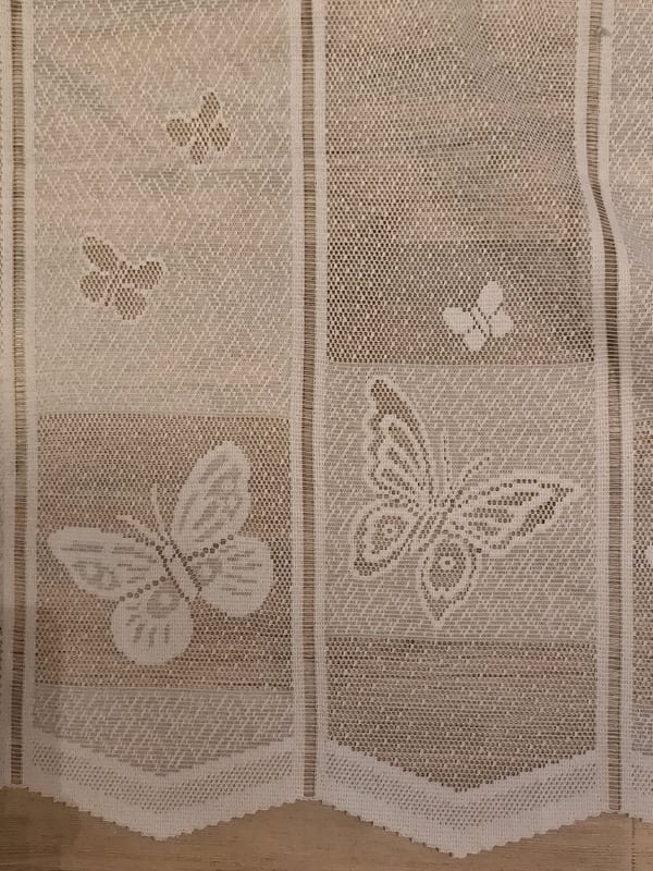 Gardine mit Schmetterlingsmuster Neu Gr.160x 60cm – Bild 2 von 9