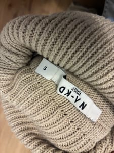 Damen Beige Strickpullover mit Rollkragen – Größe S – Bild 2 von 2
