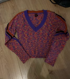 Damen Vintage Pullover – Größe S – Bunt