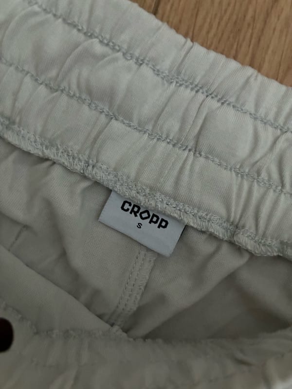 Damen Weite Jogginghose mit Kordelzug – Hellgrau – Größe S – Beige – Bild 2 von 2