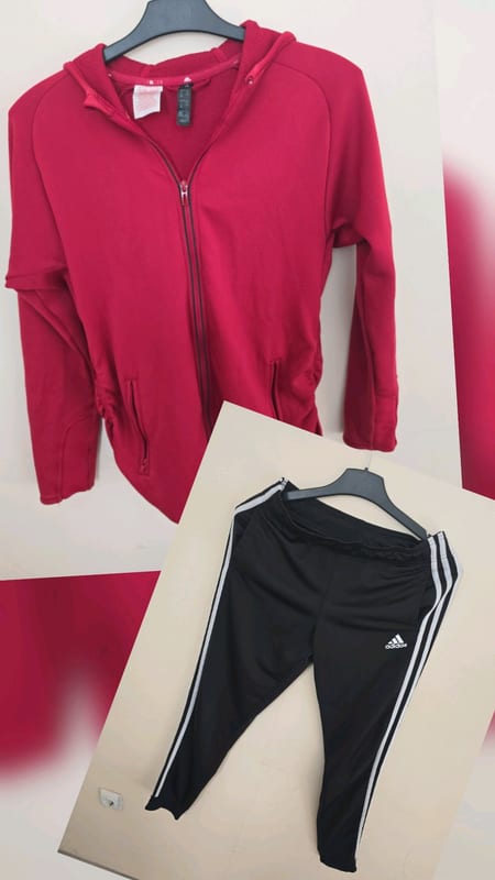 Mädchen Rote Kapuzenjacke mit Reißverschluss – Sportjacke – Größe 164 – Schwarz