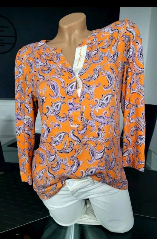 Damen Gr S Street One Tunika – Orange/Bunt – Bild 3 von 7