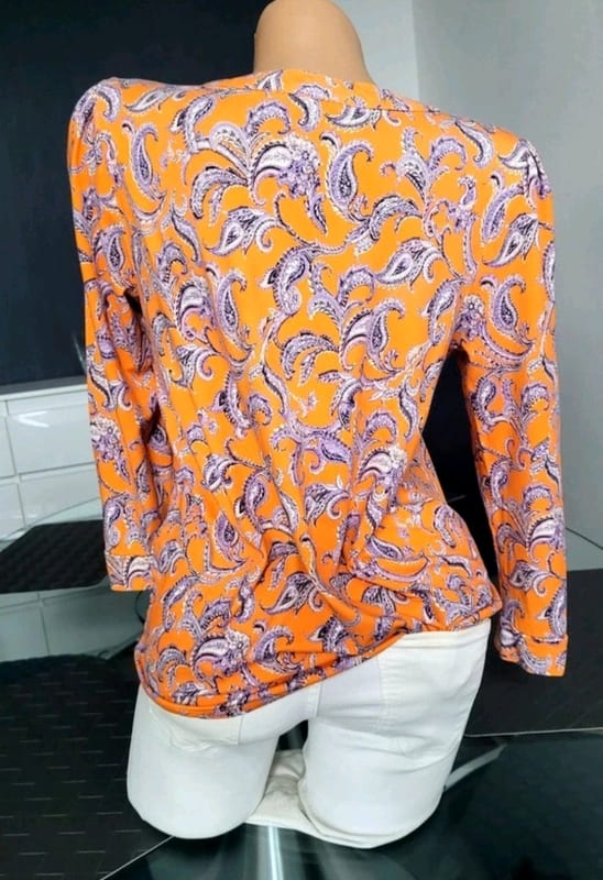 Damen Gr S Street One Tunika – Orange/Bunt – Bild 4 von 7