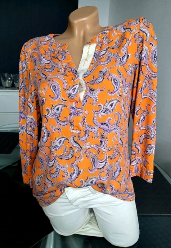 Damen Gr S Street One Tunika – Orange/Bunt – Bild 5 von 7