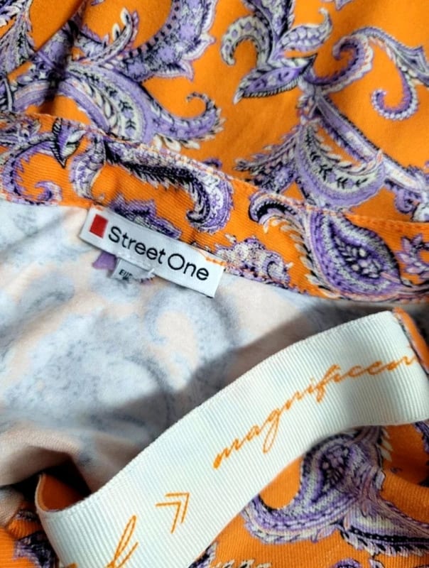 Damen Gr S Street One Tunika – Orange/Bunt – Bild 6 von 7