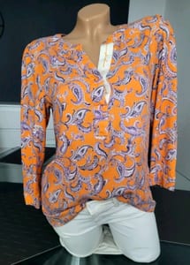 Damen Gr S Street One Tunika – Orange/Bunt – Bild 7 von 7