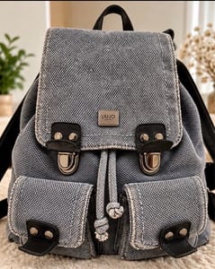 Liu Jo Damen Jeans Rucksack – Grau/Schwarz – Einheitsgröße – Blau