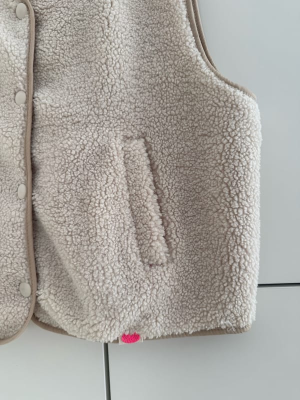 Teddy Weste Creme Damen – Einheitsgröße – Bild 2 von 3